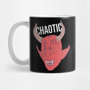 Chaotic Evil - Devil Chaotic Text - Roleplaying Mug